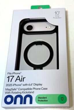 Onn Phone Case Fits iPhone 17 Air 2025- MagSafe Compatible-Rotating Kickstand